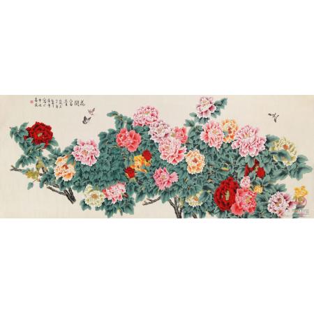 凌雪 小八尺《花开富贵》 北京美协会员